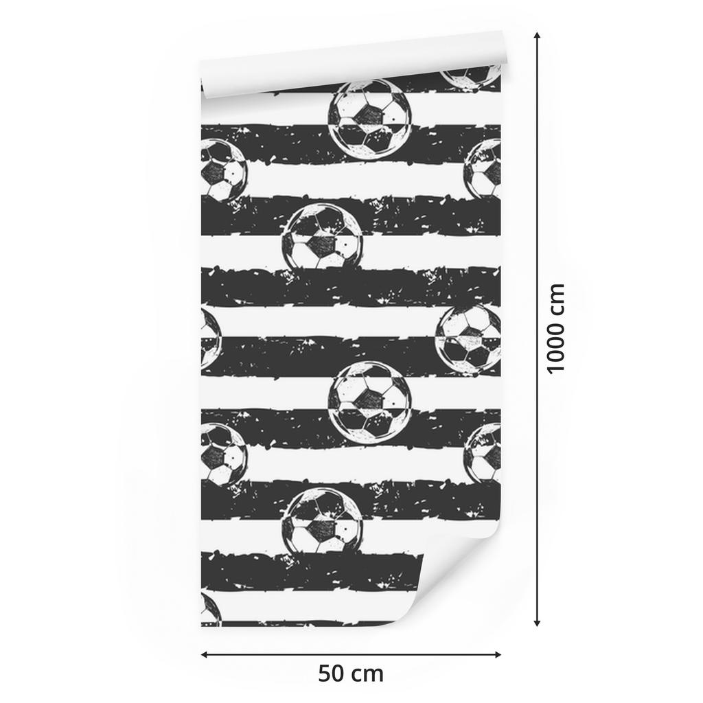 Football Wallpaper with Stripes for Living Room and Bedroom 50x1000