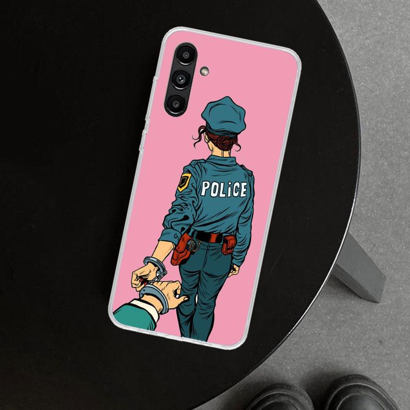 Police SWAT FBI Phone Case Cover for Samsung Galaxy A17 A16 A26 A36 A56 A57 A37 A15 A25 A35 A55 A14 A24 A34 A54 A13 A23 A33 A53