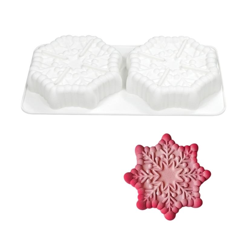 

Flexible Silicone Snowflake Cake Mold Heat Resistant Pastries Baking Mold Oven Safe Chocolate Mold Kitchen Bakewares 1