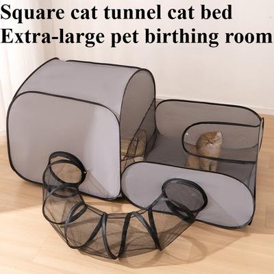 New Model Pet Tunnel for Cats Dogs Outdoor Tent Portable and Foldable Passage Set Cat and Dog Enclosure Bungee Jumping Cat Bed.