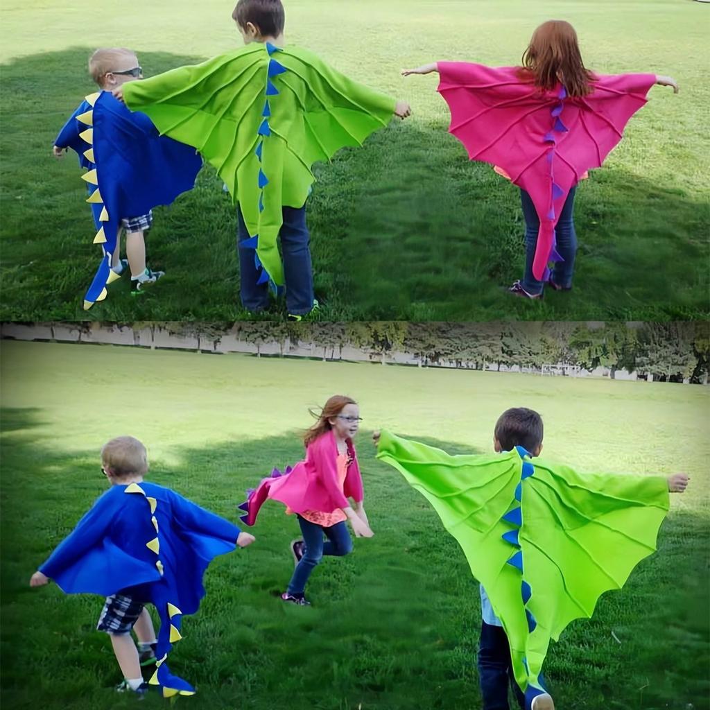 Christmas/Halloween Party Costume Cloak, Hat, Mask Dinosaur Element, Children Festival Performance Shawl Outfit, Holiday Party Cosplay Costume