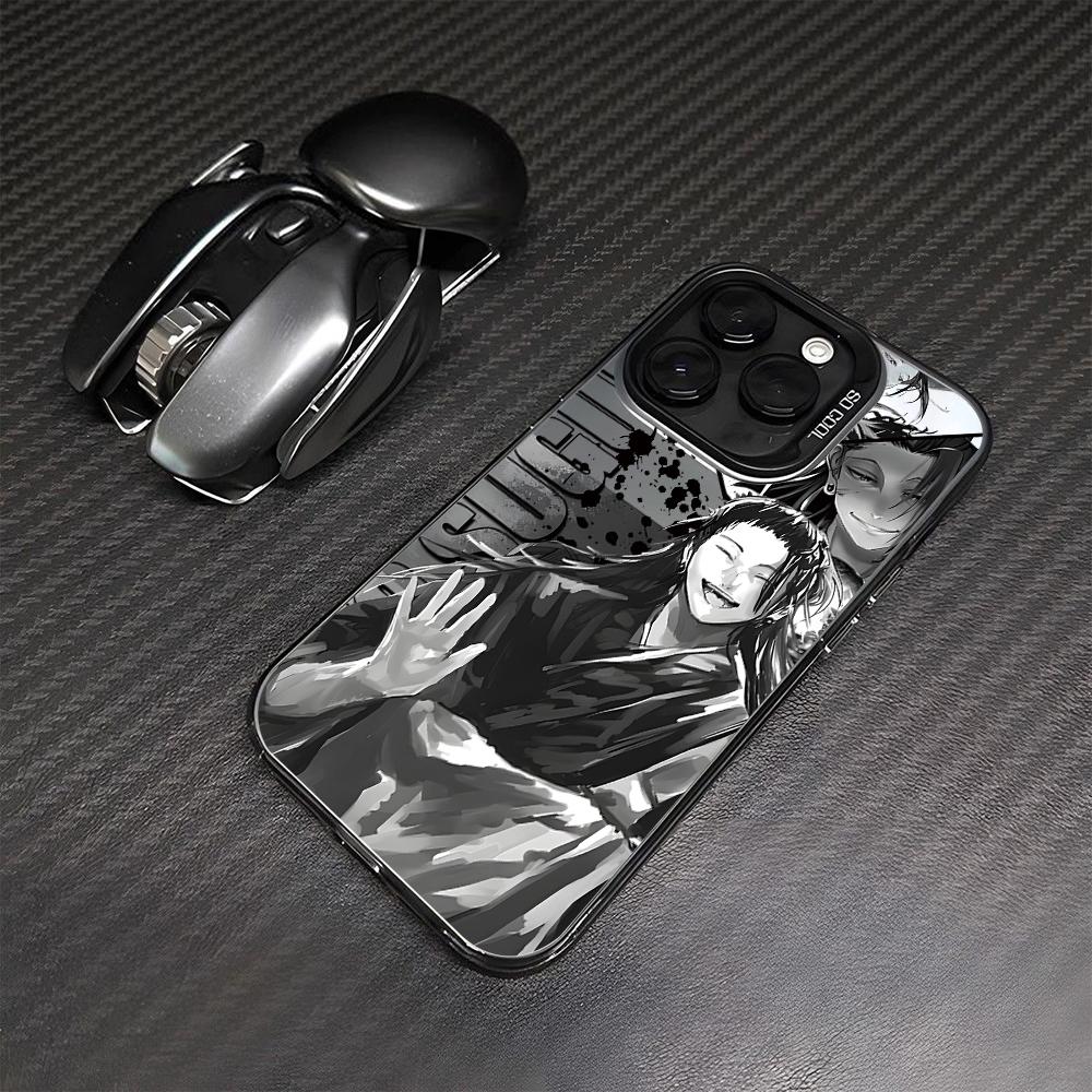 Jujutsu Kaisens Gojos Getos Phone Case for iPhone 17 Air 16 16e 15 14 Plus 13 12 11 Pro Max X Xs XR 8 Colorful Silver Hard Cover