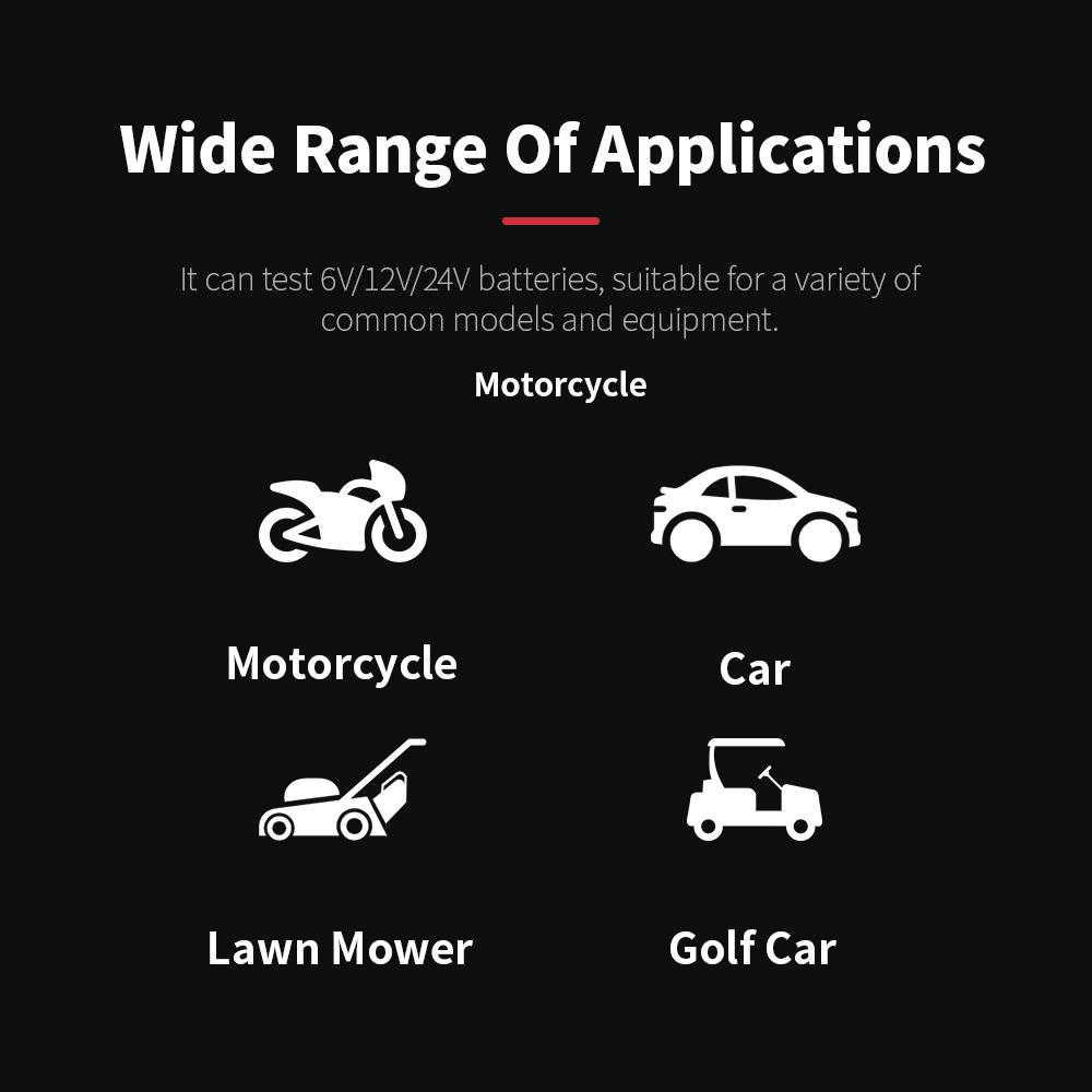 BM550 Multifunctional Battery Tester for 6V/12V/24V Vehicles with Intelligent Digital Display