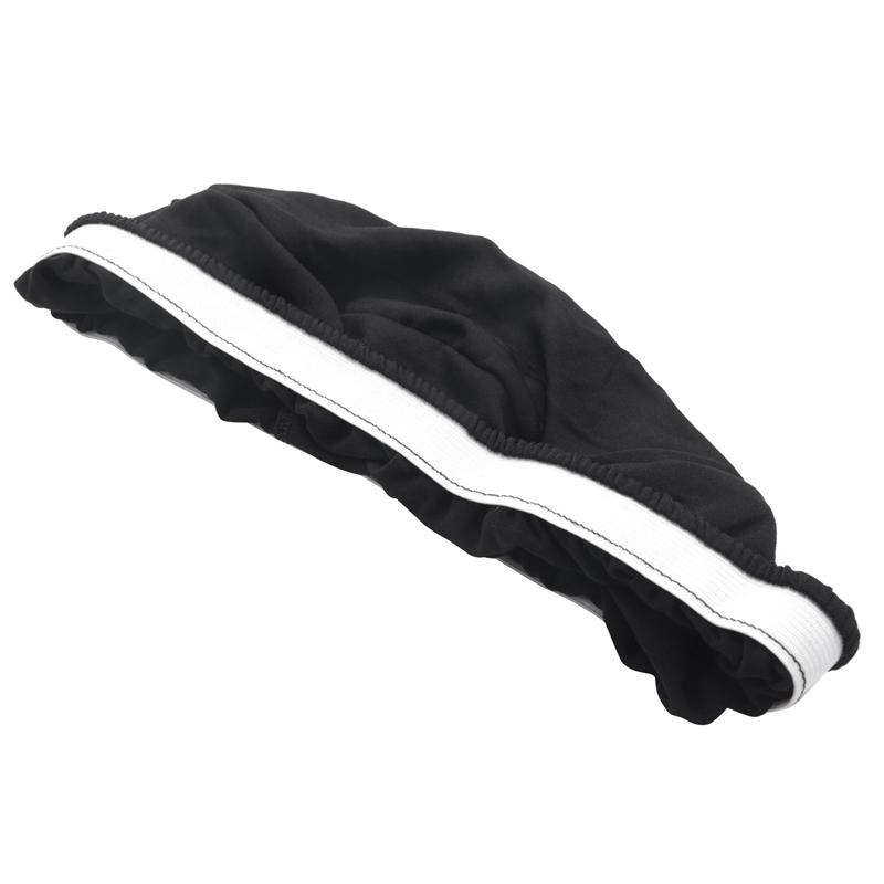 A95I-4 Pack Round Bar Stool Covers - Super Soft And Washable Elastic Stool Cushion Slipcover For Bar 12-14 Inch Chair-Black