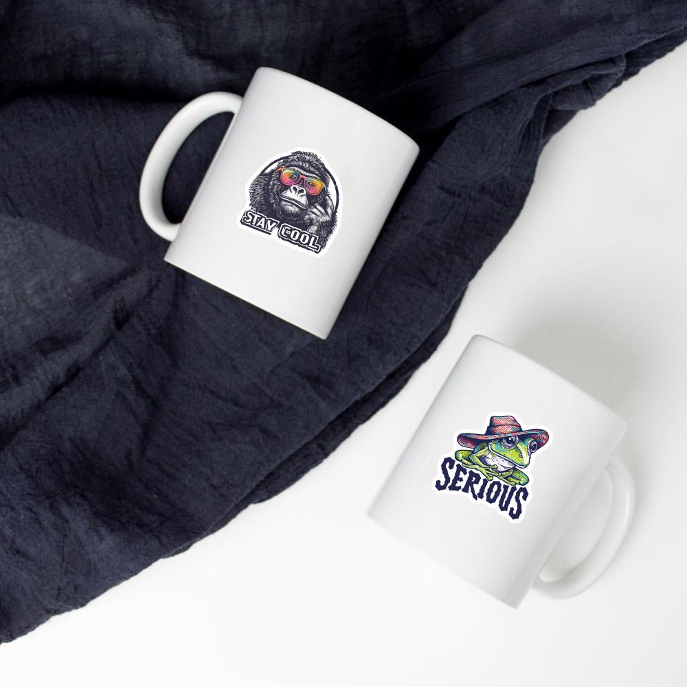 50PCS Corloful Animals Design illustrations Sticker Graffiti Skateboarding Luggage Retro Graffiti Personalized Decoration