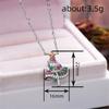 Charm Female Christmas Tree Pendant Necklace Vintage Silver Color Wedding  For Women