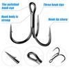 500Pcs High Quality Super Sharp Anchor Hook,Size #1-14# Sea Fishing Hooks Treble Hook Triple Hooks for Fishing Anzol De Pesca
