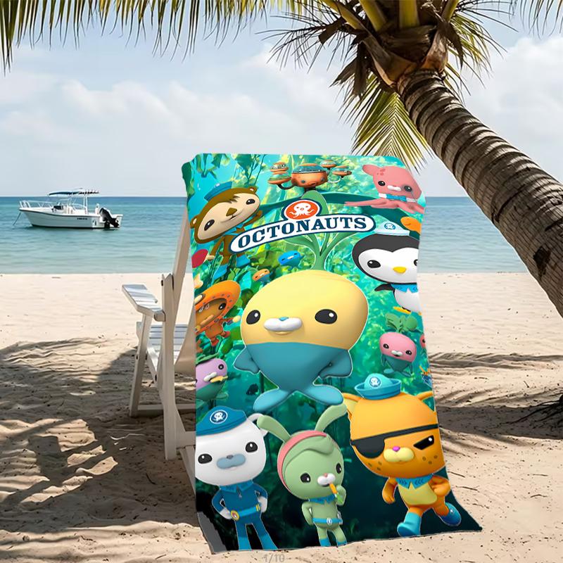 Beach Towel with Octonauts Pattern - Soft,absorbent,machine Washable Lightweight&Modern,swimming,Travel Essentials