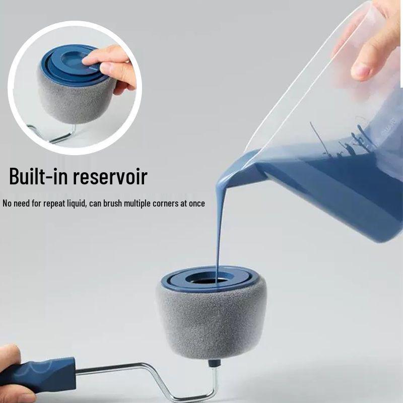 Telescopic Fine Bristle Roller Brush for Wall Painting - No Dead Angles, Ideal for Household Coating
