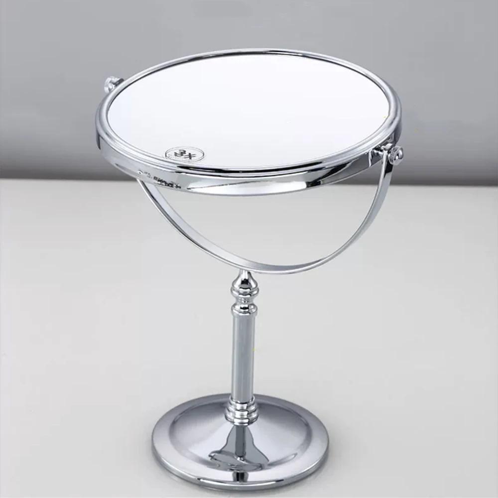 Makeup Mirror Rotate Beauty Mirror Counter Type Dual Side 3 Magnification Standing Cosmetic Mirror Wash Table Bathroom Mirror