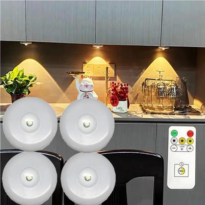Mini luce notturna a LED super luminosa senza fili Interfaccia USB Telecomando Luci dimmerabili sottopensile Armadi Guardaroba Cucina