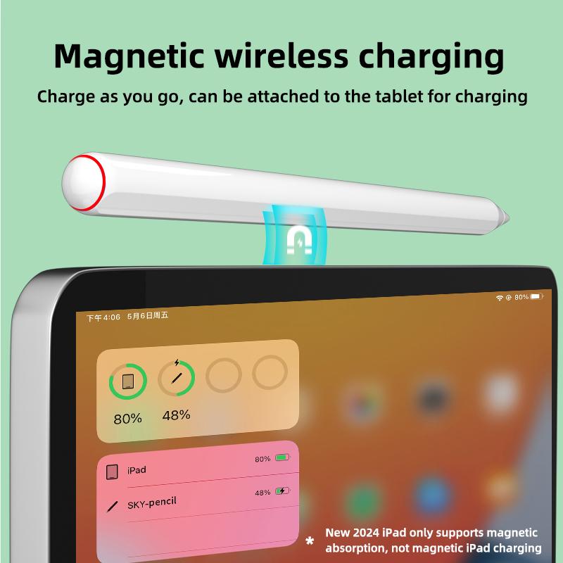 Plastic Active Abs Tablet Stylus Pencil 2nd Generation Stylus Pens  Wireless Charging for  Ipad Pro Air Mini Tablet 2024