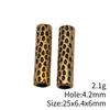 Hammered Texture Tube Spacer Beads Alloy Loose Beads For DIY Bracelet Dreadlocks Hair Braiding Jewelry Making Parts