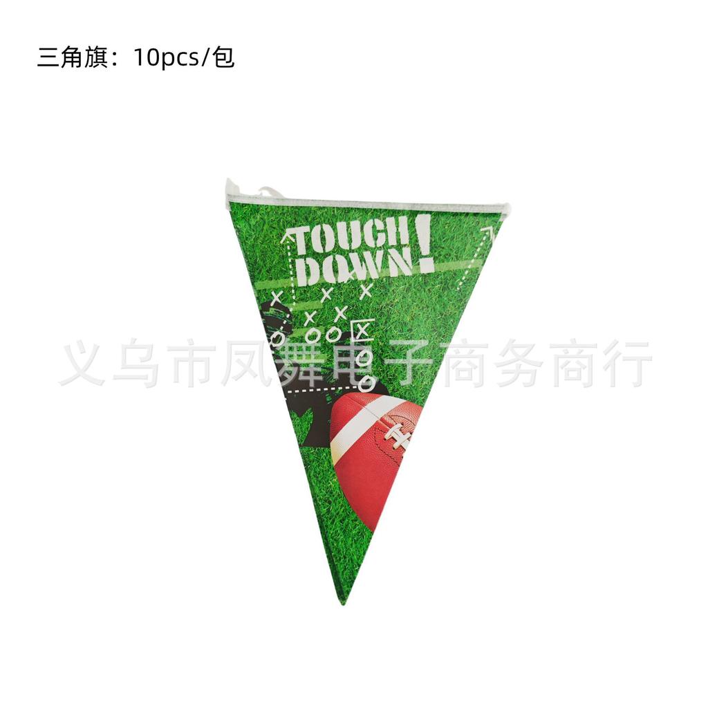 Rugby Geburtstagsparty Zubehör Einweggeschirr Pappteller Pappbecher Papierservietten Jungen Geburtstagsparty Dekorative Tischdecke