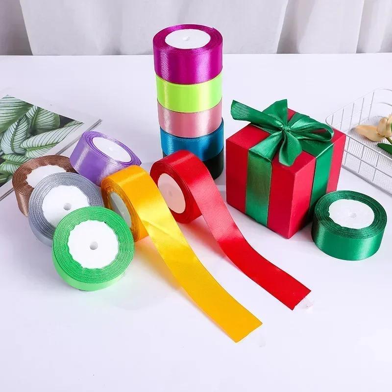 1 Volume 22 Meters Silk Satin Ribbons for Crafts Bow Handmade DIY Gift Wrap Party Wedding Decorative 6/10/15/20/25/40/50mm Tape