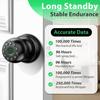 Smart Door Knob Fingerprint Lock 4-in-1 Keyless Entry (Fingerprint/App/Code/Key) Biometric Door with Auto-Lock Easy Install for Home/Bedroom/Office