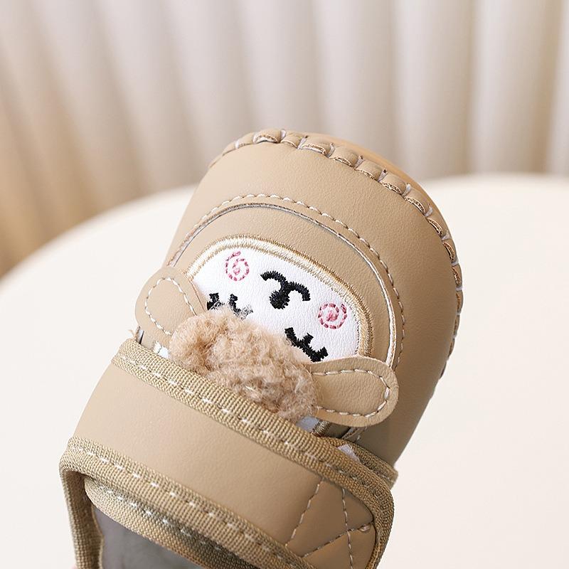 New Arrival Baby Soft-Soled Fleece-Lined Boots Cartoon First Walkers for 0-1 Year Old, Unisex Infant Shoes Kids Shoes