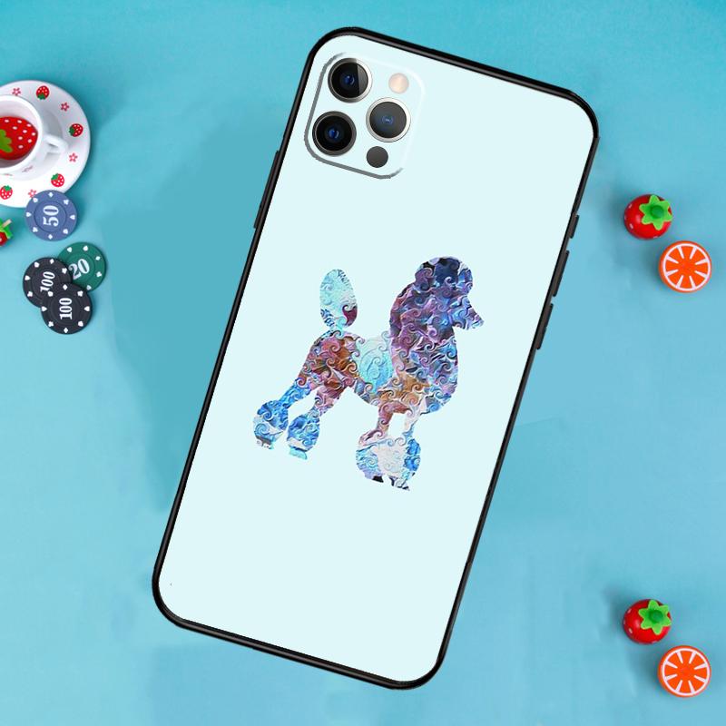 Poodle Dog Cartoon Phone Case For iPhone 17 Air 16 15 14 13 12 11 Pro Max 12 13 Mini 15 16 Plus 16e Cover Funda