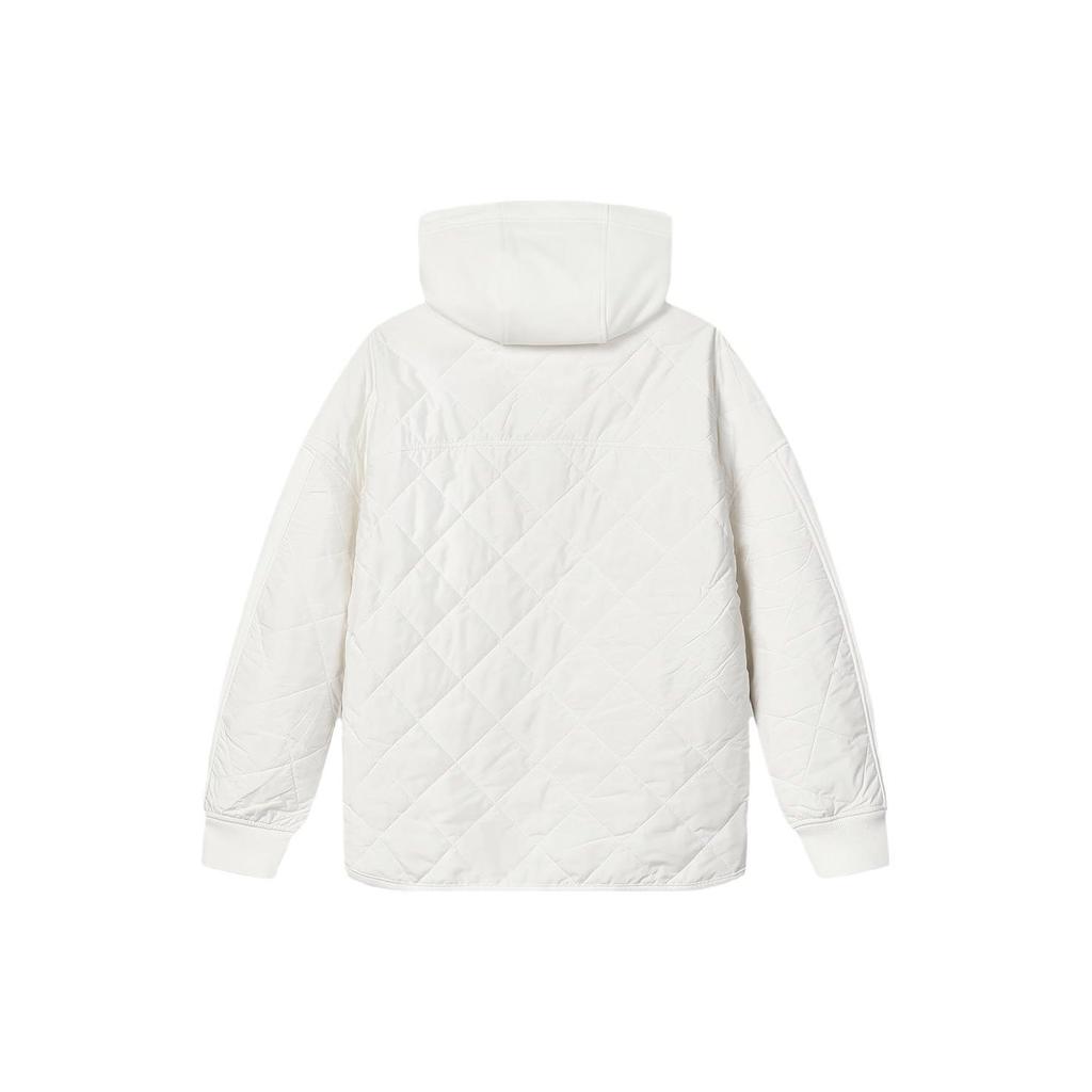 Fila Solid Color Hooded Casual Knit Jacket Women Jackets Cloud-Mushroom-White F11W418502F-WT