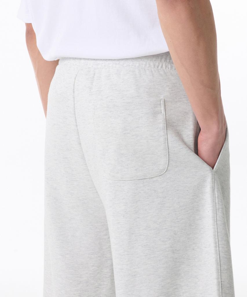 Musinsa Standard [Cooltandard] One-Pleat Bermuda Sweatpants [Melange Light Grey]