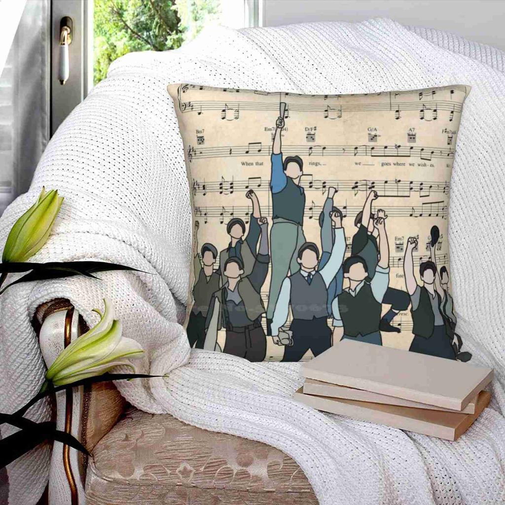 Carrying The Banner Throw Cushion Pillow Cover Pillowcase Newsies Sheet Music Carrying The Banner Jack Jeremy Ben Fankhauser