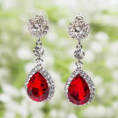 New Style Zinc Alloy Crystal Diamond Women's Long Earrings
