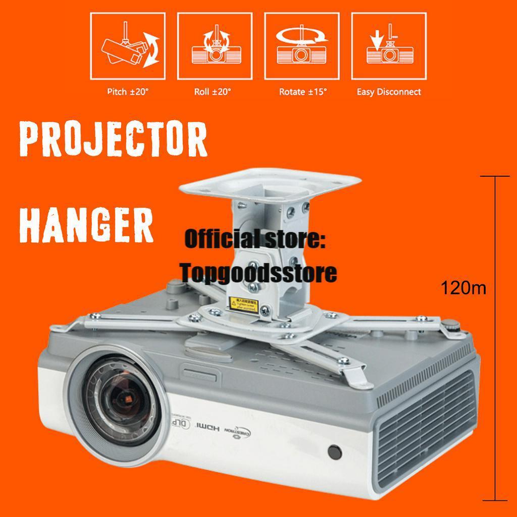 White Universal 360 Angle Rotation Projector Bracket Ceiling Mount Wall Bracket DVR Camera Holder Theater Office Meeting Room Home