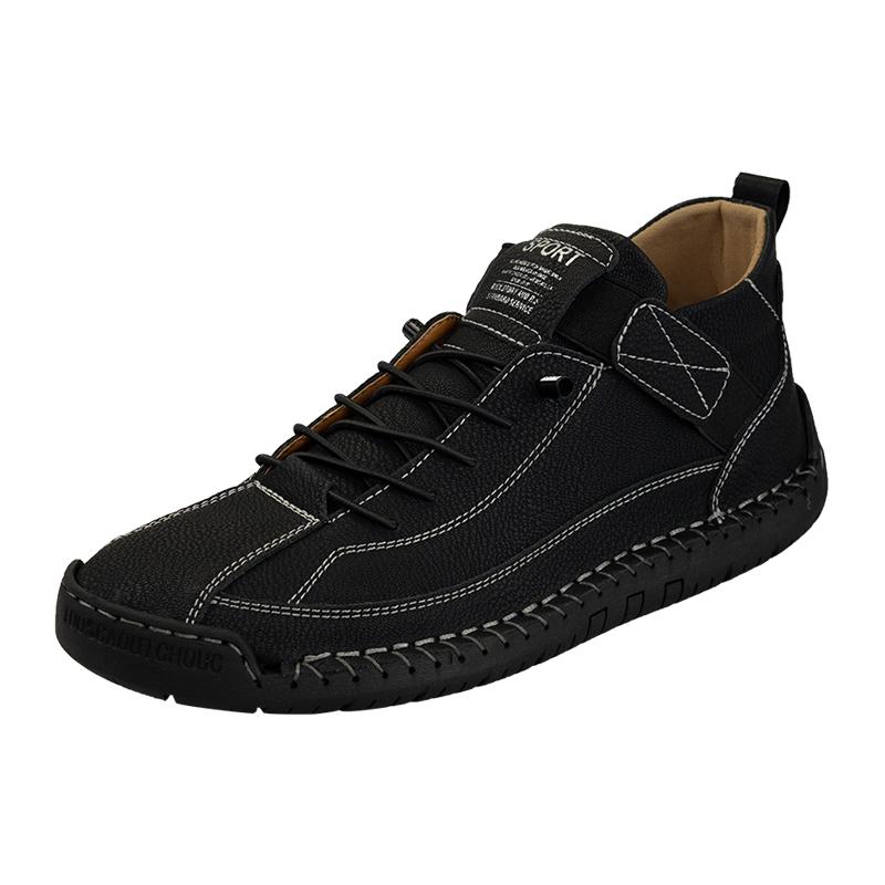 Fashion New Handmade Leather Men Shoes Casual Slip On Loafers Breathable Leather Shoes Men Flats Fashion Moccasins Tooling Shoes