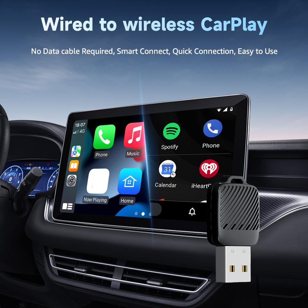 2 in 1 Wired to Wireless CarPlay Android Auto Adapter for OEM Car Stereo Plug and Play Smart Link Fast Connect Universal Adapter