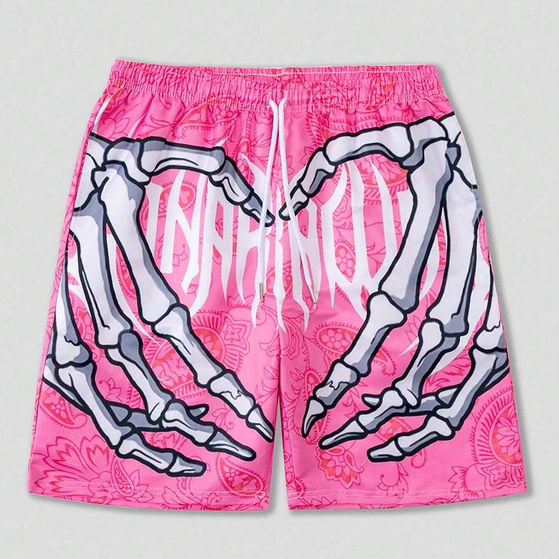 Skeleton Hand Muay Thai Kickboxing Boxing Training Print Shorts Martial Art Boxer Unisex Men Women Kid Pants Fighting Fitness Gym Sport Workout