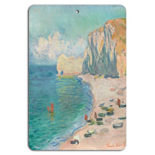 Monets Seaside Escape Serene Cliffs and ShoreAluminumtin sign 20x30cm（7.8x11.8inch）