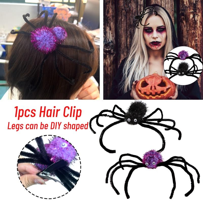 Klipsy do włosów pająki na Halloween Unikalny design nóg pająka DIY Akcesoria do włosów dla kobiet i dziewcząt