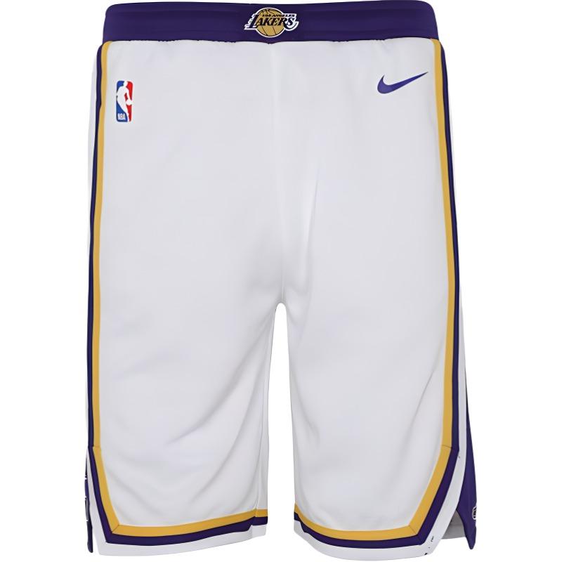 Nike Lakers Basketball Training Shorts Kids Bottoms White 3Z2B7BCQK-LAK