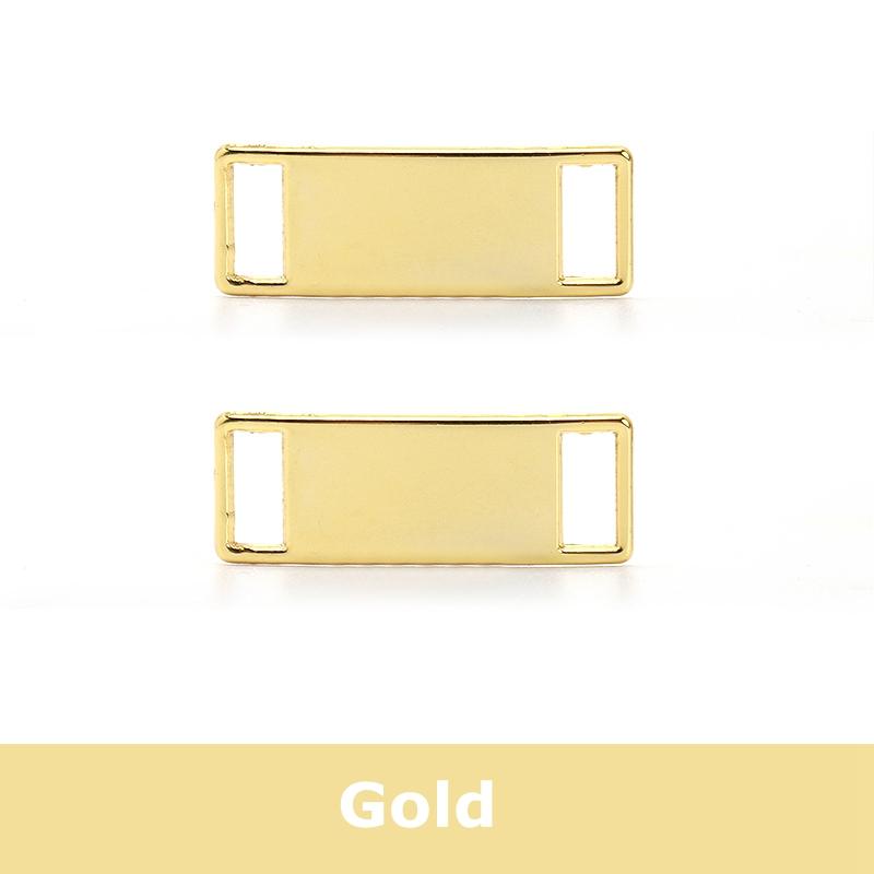 2 Pcs Blank for AF1 Shoelaces Buckle Shoes Decorations Sneaker Kit Metal Buckle Stylish and Suitable for All Kinds of Flat Laces