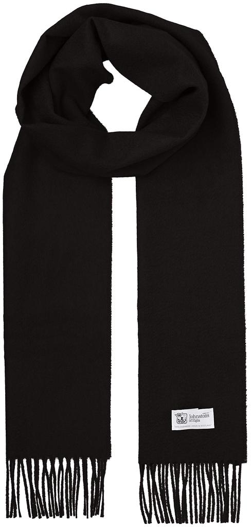 JOHNSTONS Cashmere Scarf WA16 SA0900 Black UK ONE (Solid Color) Women's (-) [Used]