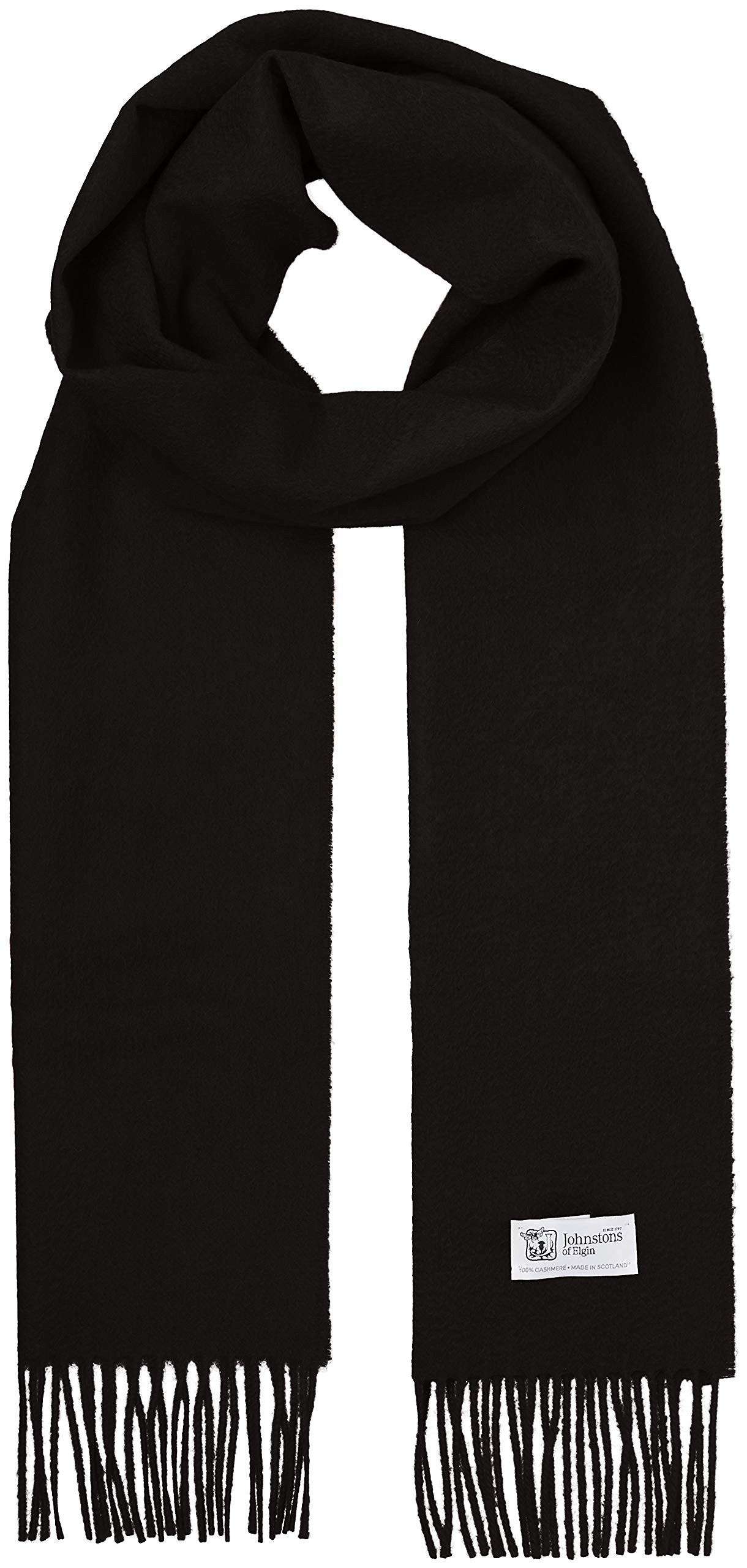 

Johnstons Cashmere Scarf WA16 SA0900 Black UK ONE (Solid Color) Women s (-) [Used]