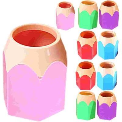 Pot à crayons en forme de crayon, pot à crayons, joli pot à crayons, crayon coloré, organisateur de rangement pour pinceaux de maquillage, fournitures de bureau à domicile