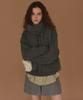 Shearing Wool Muffler Knit Set_[Gray]