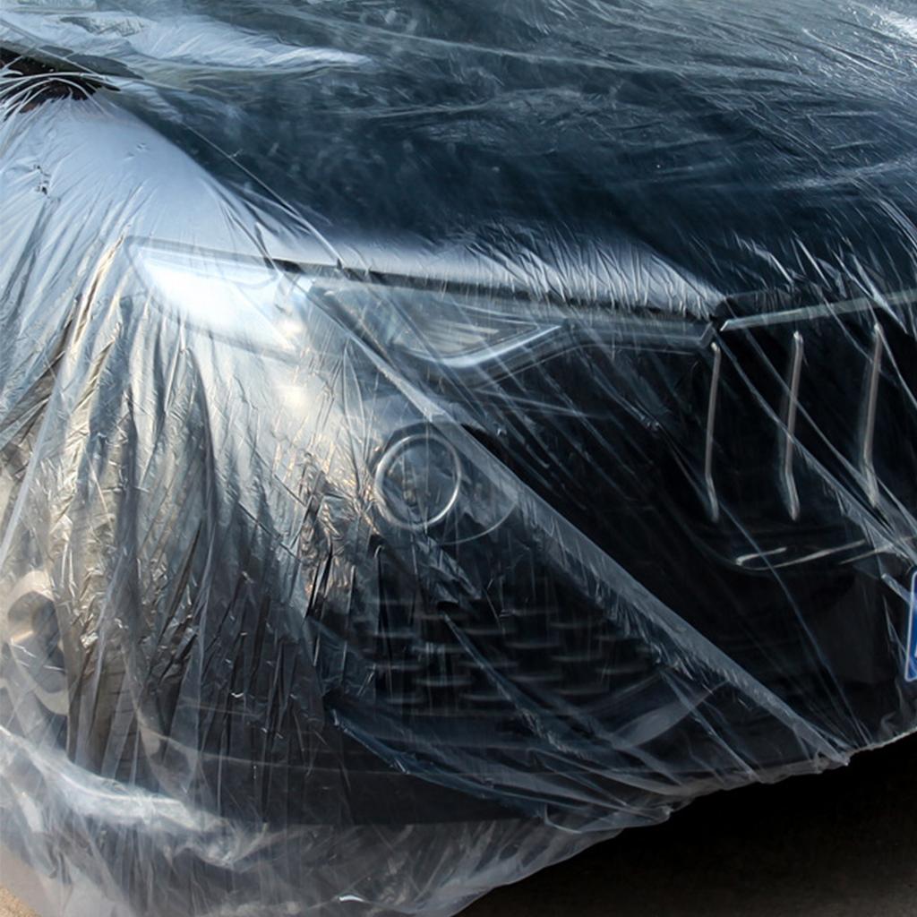 Universal Car Transparent Cover Waterproof Dustproof Lightweight UV Protection Thin Portable Rain Cover for Auto Type2