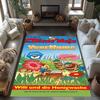 Biene Maja Customize Text Floor Mat Design for Hallway Kitchen Study room Outdoor Antislip Carpet Anime Office Decor Best for Christmas