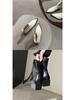 Women's Chunky Heel Pointed Toe Ankle Boots - Slimming Soft Leather for Spring/Autumn Fashion