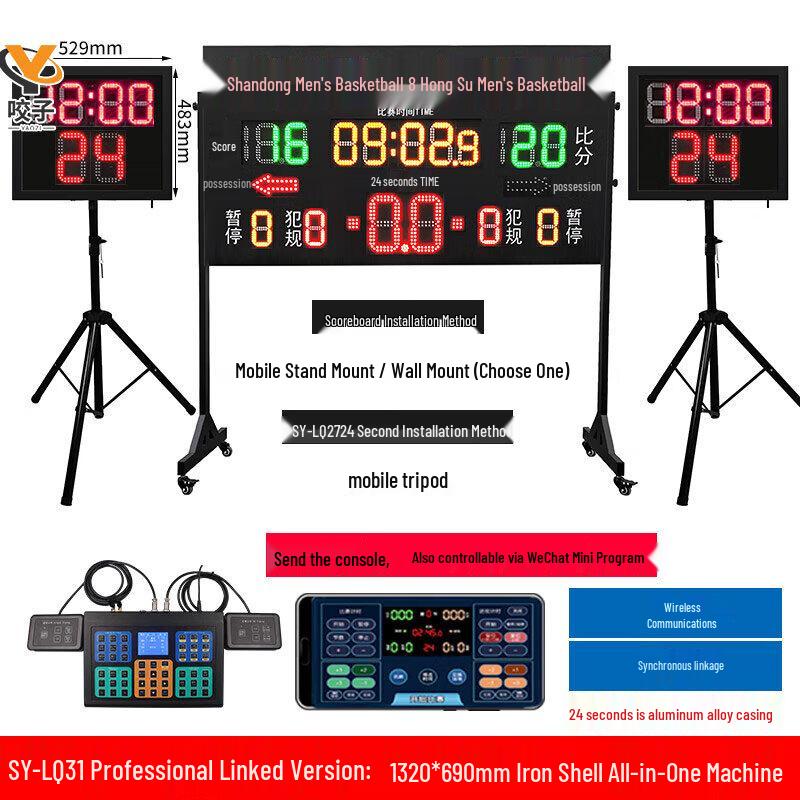 Professional Basketball Scoreboard & 24-Second Timer
