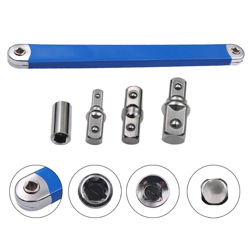 Combination Torque Wrench with 1/2in 1/4in and 3/8in Drive Adapters Impact Socket Ratchet Wrench Auto Repair Tool Home Tool Set