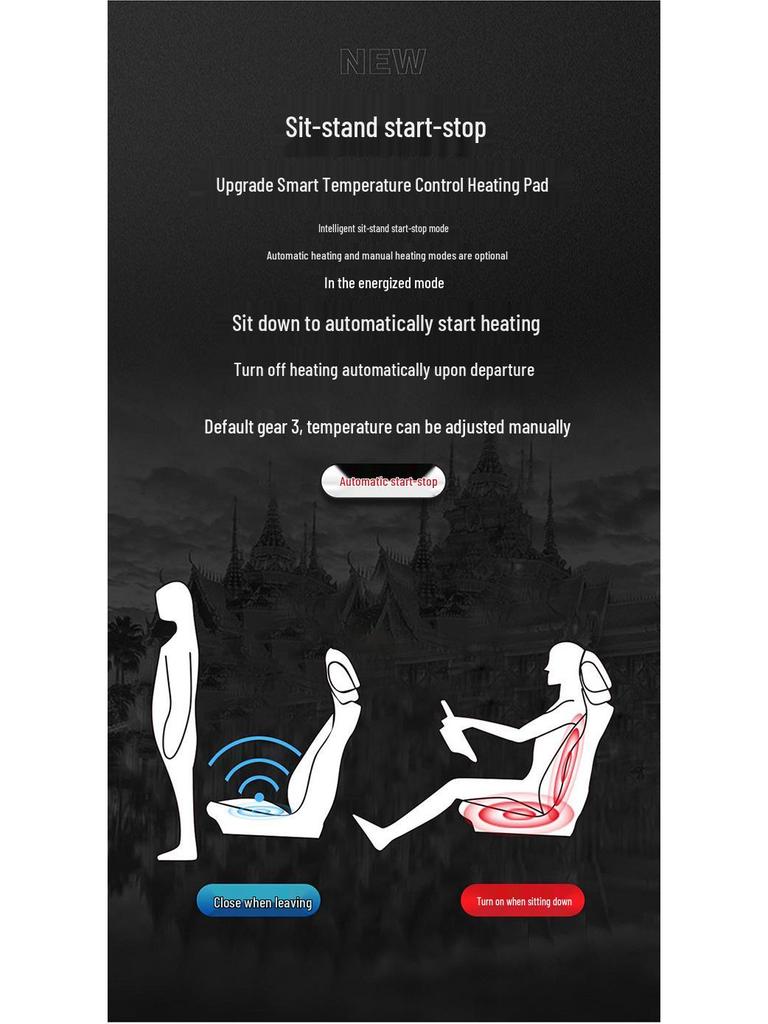 Universal Graphene Car Heated Seat Cushion 12v/24v - Winter Warmth