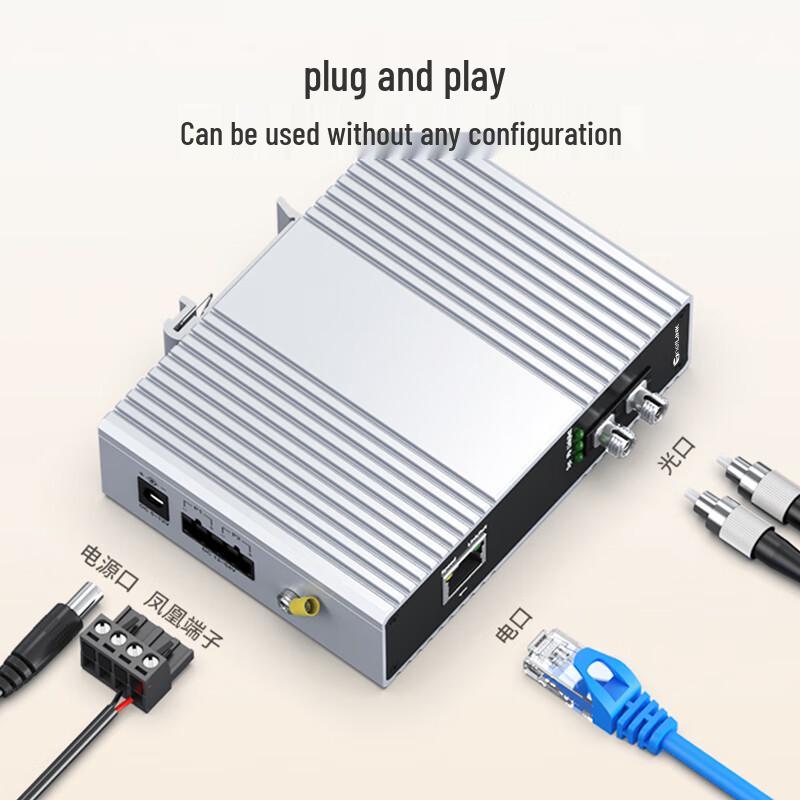 netLINK HTB-6000 Industrial Fast Ethernet 1-Fiber 1-Ethernet Multimode Transceiver