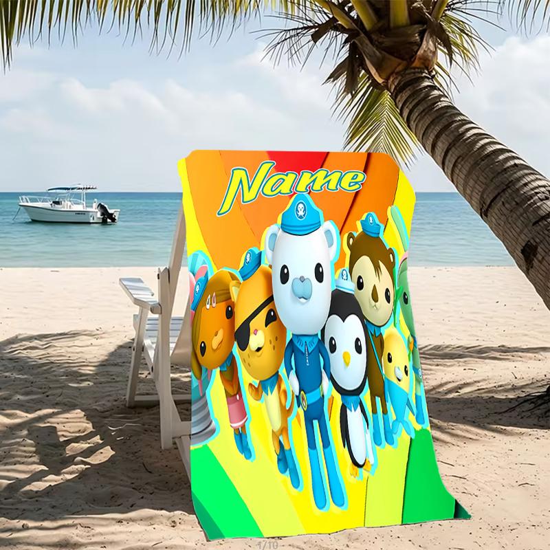 Customizable personalized beach towels Octonauts themed designs.Suitable for the beach, yoga, sports;ideal as beach accessories