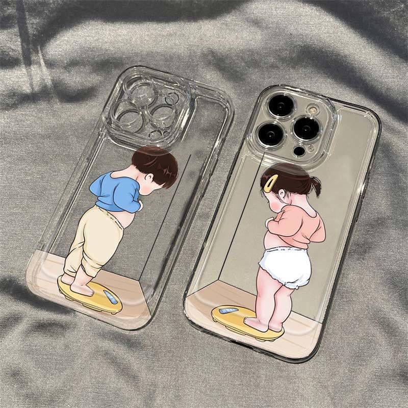 Cute Weighing for Men and Women, Suitable for iPhone 15 Phone Case, iPhone 14 Pro/13/12/XS Max/11 Full Coverage XS