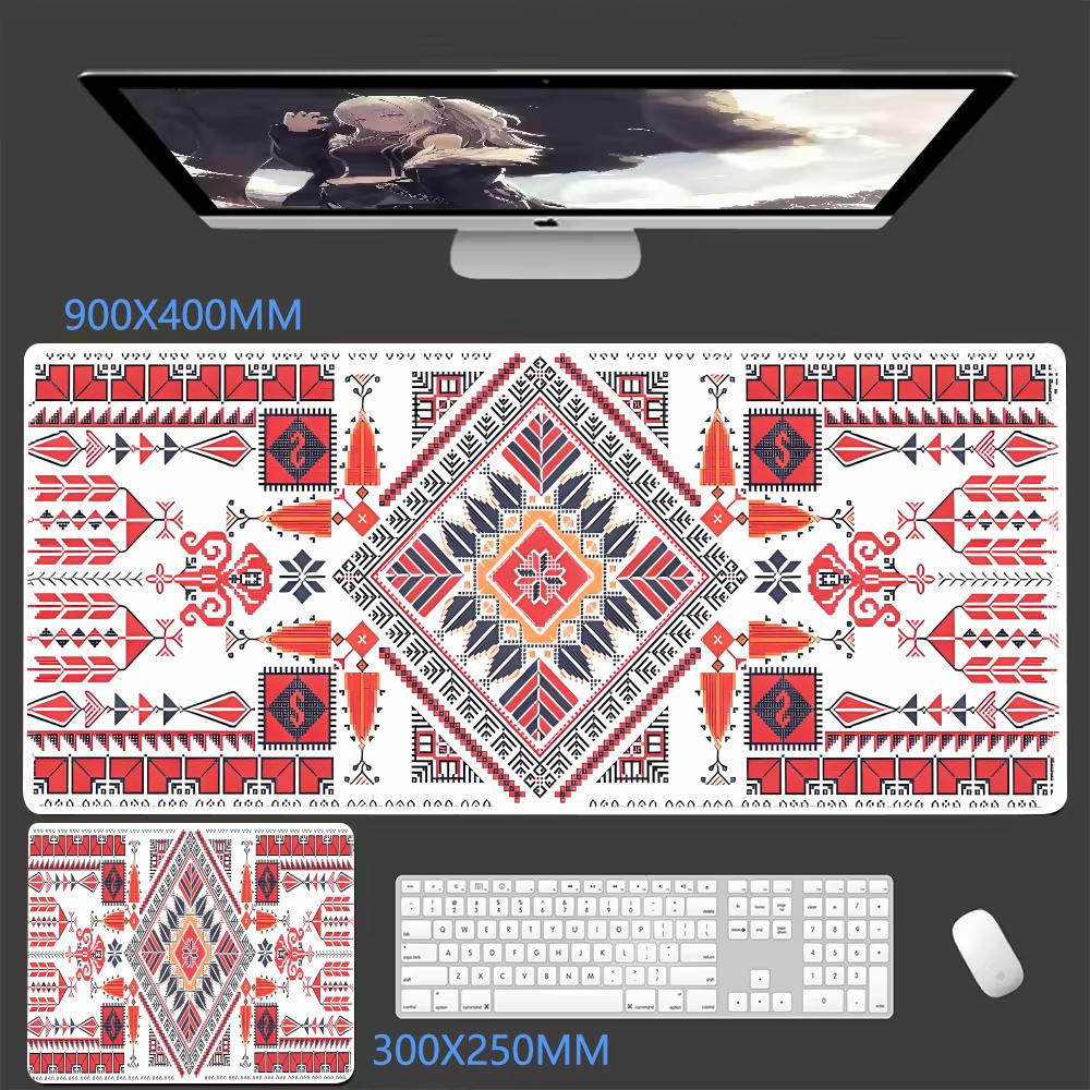 Persian Pattern Large Gaming Mouse Pad Computer Office Game Table Mat XXL Rubber Anti-slip Keyboard Long Desk Pads for PC Laptop