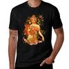 Mucha Floral Fitted Tshirt Functional Casual Short Sleeve Tee