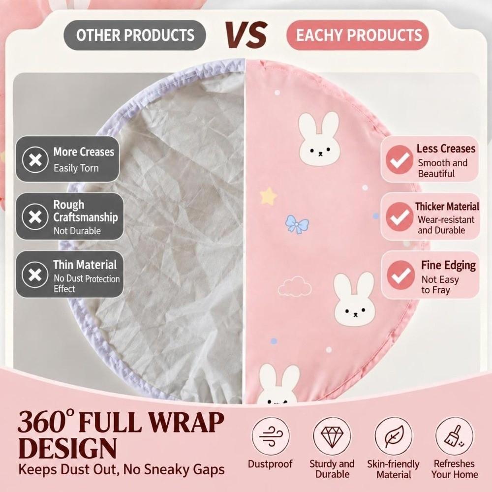 Rabbit Print Standing Fan Dust Cover Elastic Fan Dust-proof Sleeve Standing Fan & Tower Fan